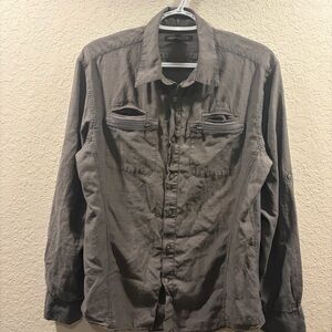 John Varvatos Dark Gray Shirt Jacket